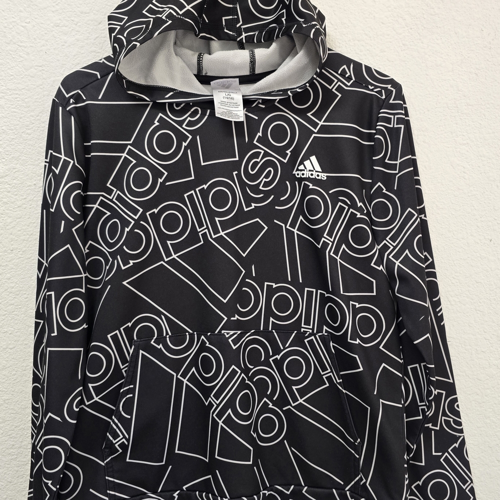 Adidas Black and White Hoodie
